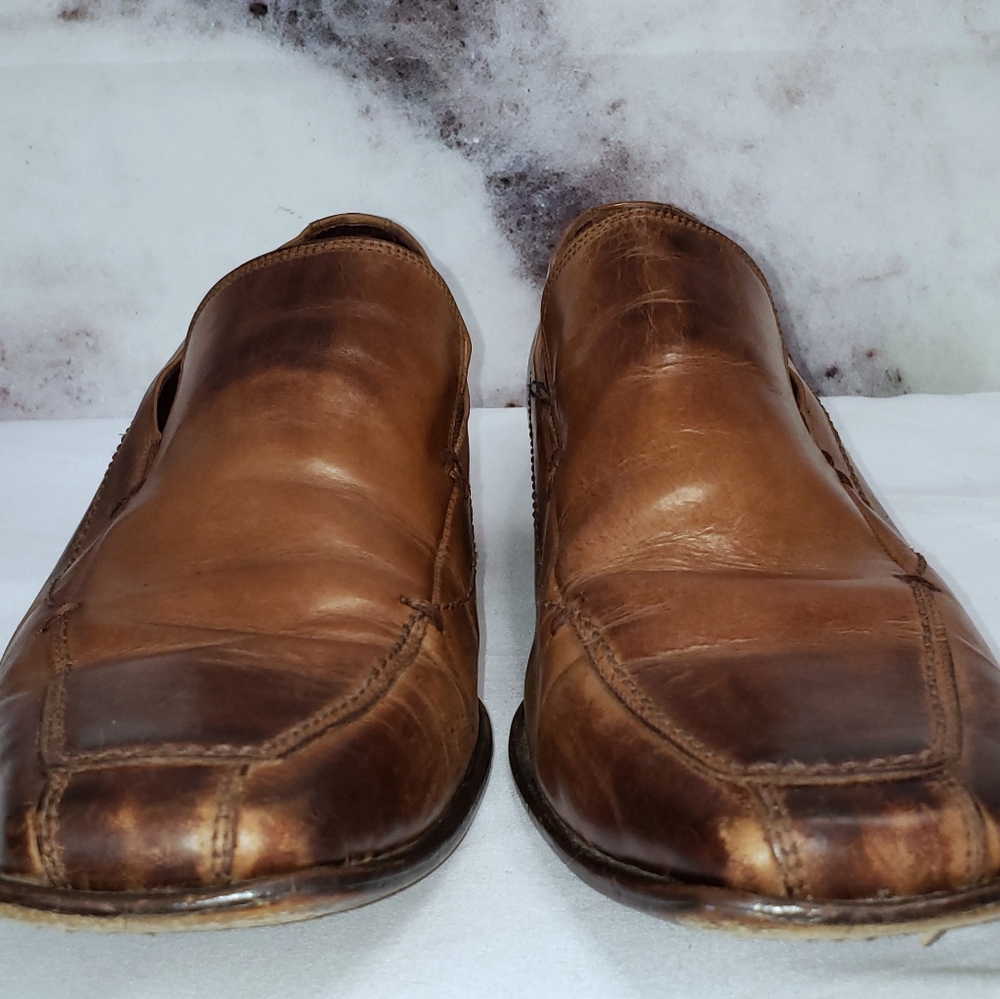 John White brown slip on loafers size 8 to 8.5 US - Picture 2 of 11